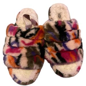 UGG Women's Colorful Fluffy Slippers